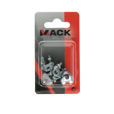 Mack 1008452 - 4 staaldraadklemmen 3mm verzinkt | 10 stuks
