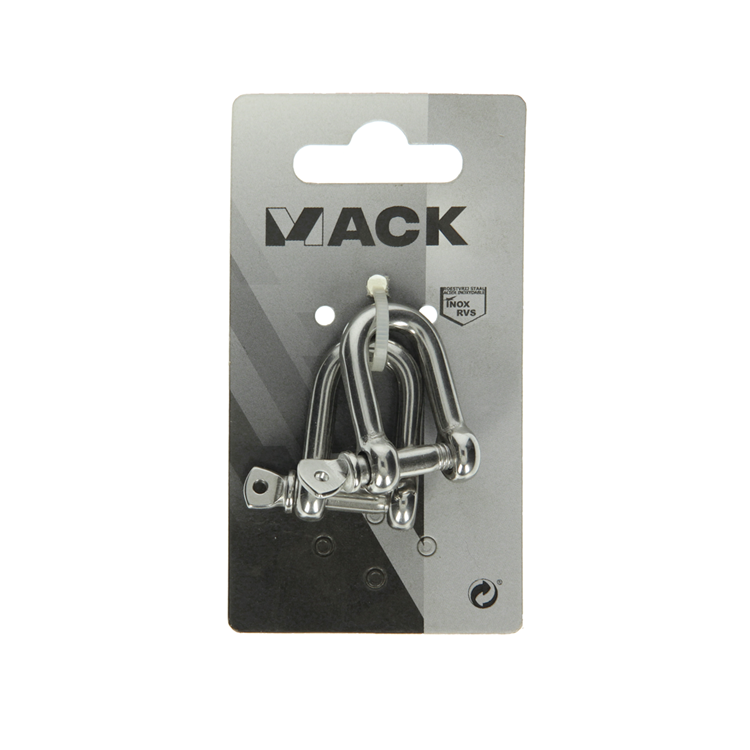 Load image into Gallery viewer, Mack 1008456 - 2 kelven recht 6mm inox | 10 stuks
