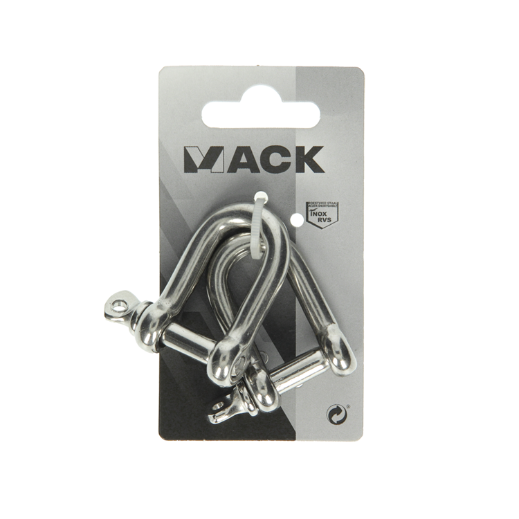 Load image into Gallery viewer, Mack 1008461 - 2 kelven recht 8mm inox | 10 stuks

