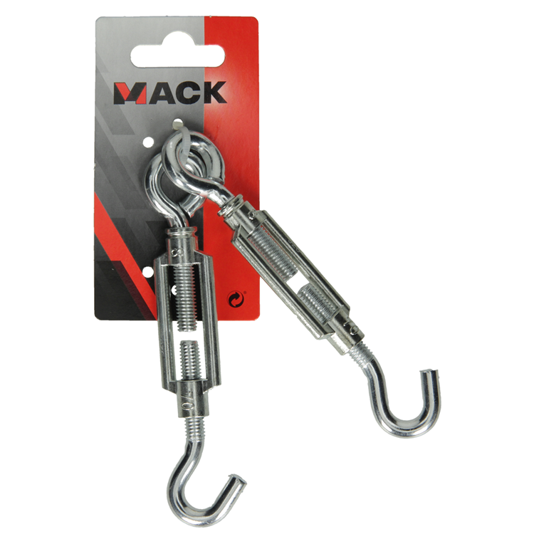 Load image into Gallery viewer, Mack 1008475 - 2 spanners oog + haak m8 x 70mm verzinkt | 10 stuks
