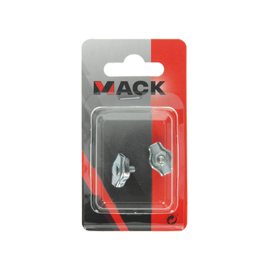 Mack 1008482 - 2 staaldraadklemmen 2mm simplex verzinkt | 10 stuks