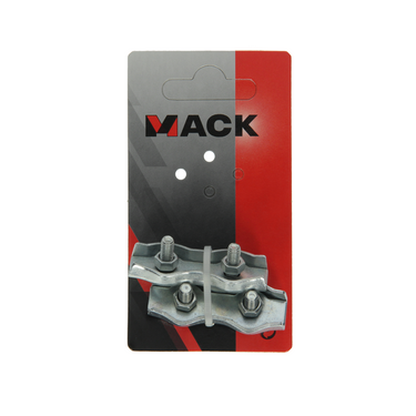 Mack 1008497 - 2 staaldraadklemmen 5mm duplex verzinkt | 10 stuks