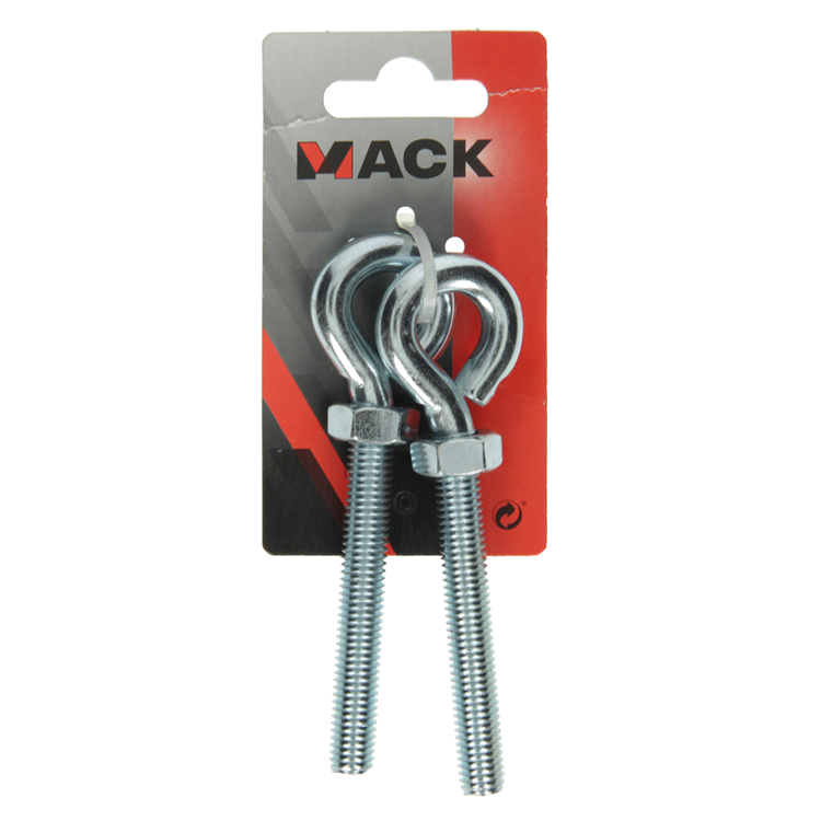 Afbeelding laden in galerijviewer, Mack 1008554 - 2 oogbouten + moer m10 x 80mm verzinkt | 10 stuks
