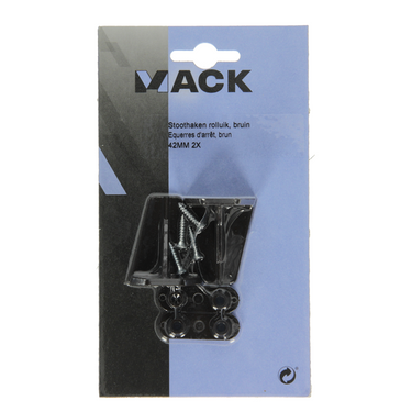 Mack 1010115 - 2 stoothaken trapezium voor rolluik bruin 42mm | 10 stuks