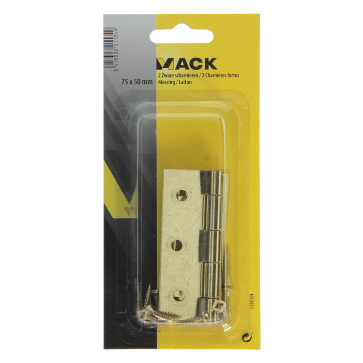 Afbeelding laden in galerijviewer, Mack 1013571 - 2 zware scharn. vermessingd h 75 x b 50 mm | 5 stuks
