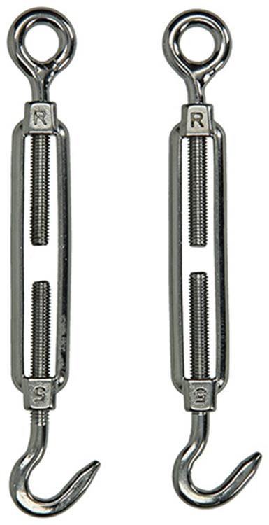Load image into Gallery viewer, Mack 1008436 - 2 spanners oog + haak m5 x 50mm inox | 10 stuks
