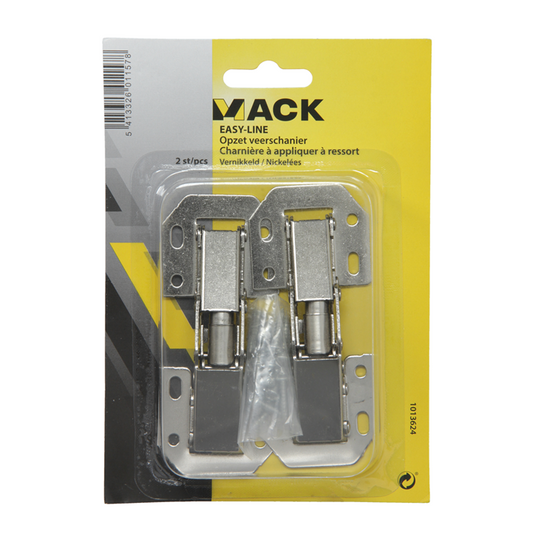 Mack 1013624 - 2 opzetveerscharnieren vernikkeld easy-line | 5 stuks