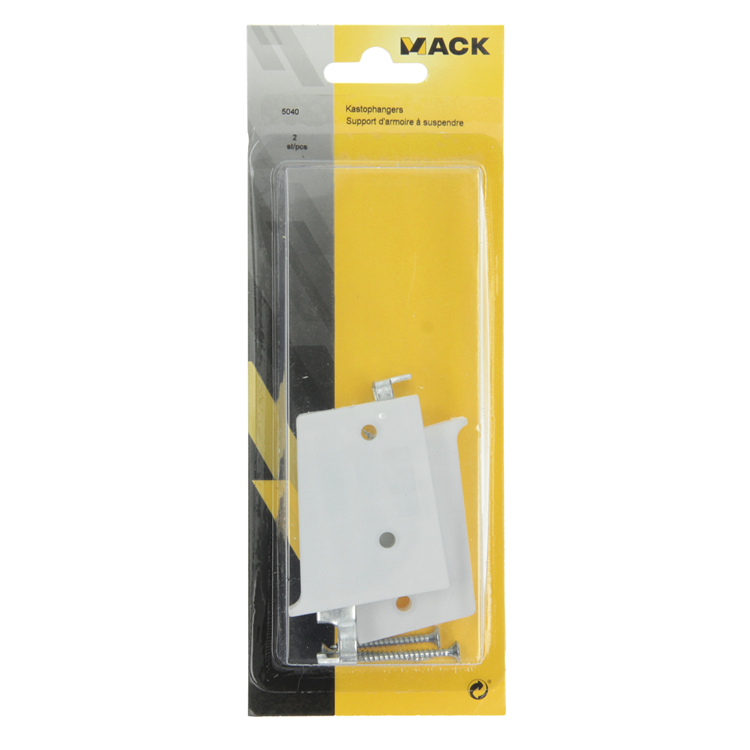 Afbeelding laden in galerijviewer, Mack 1015834 - 2 kastophangers wit | 10 stuks

