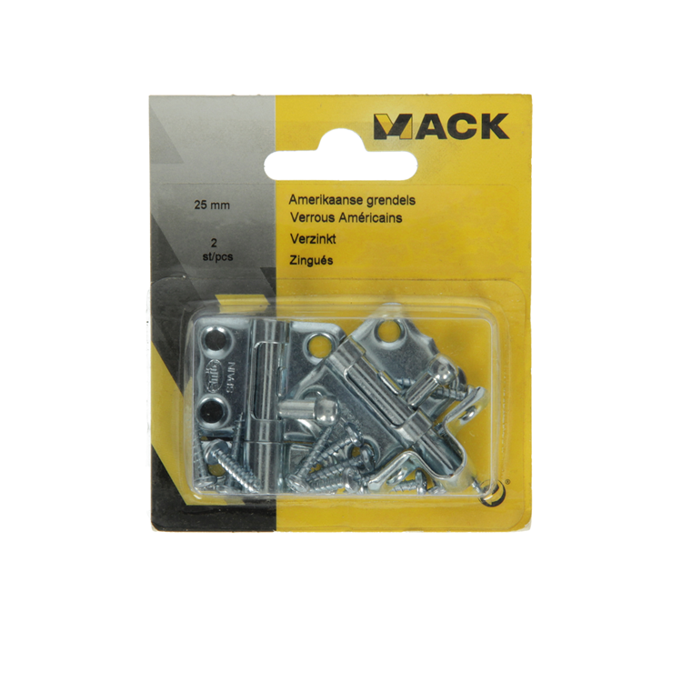 Afbeelding laden in galerijviewer, Mack 1013474 - 2 amerikaanse grendels verzinkt a 25 - b 10 mm | 5 stuks
