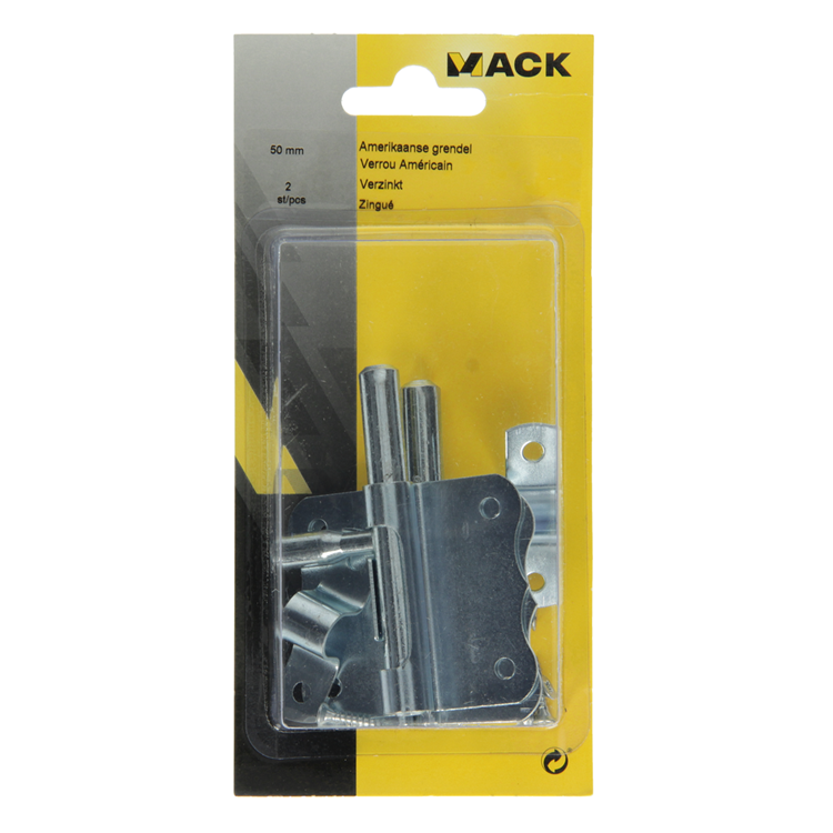 Load image into Gallery viewer, Mack 1013282 - 2 amerikaanse grendels verzinkt a 50 - b 25 mm | 5 stuks
