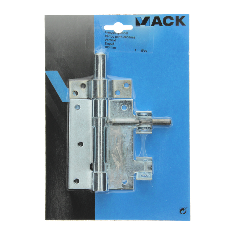 Load image into Gallery viewer, Mack 1015861 - 1 hangslotgrendel verzinkt 100mm 1019 | 5 stuks
