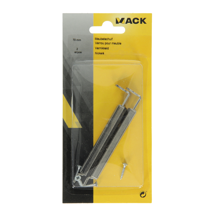 Afbeelding laden in galerijviewer, Mack 1013272 - 2 meubelschuiven vernikkeld a 70 - b 21 mm | 5 stuks
