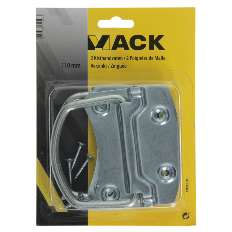 Afbeelding laden in galerijviewer, Mack 1013563 - 2 kisthandvaten verzinkt 110mm | 5 stuks
