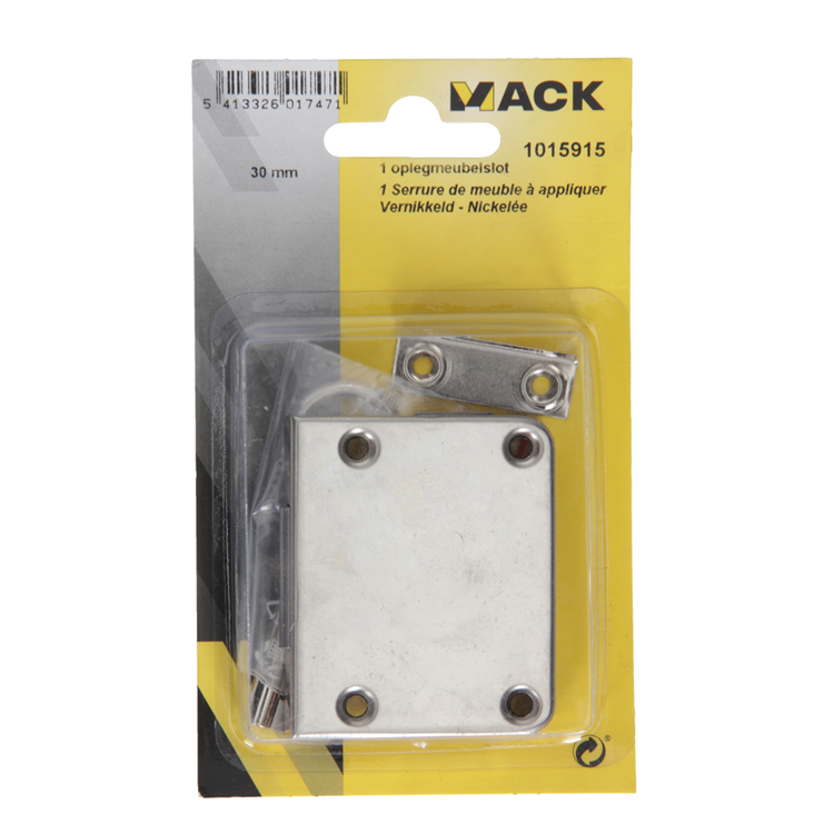 Afbeelding laden in galerijviewer, Mack 1015915 - 1 oplegmeubelslot vernikkeld 30mm | 5 stuks
