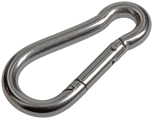 Mack 1008440 - 1 karabijnhaak + veer 8 x 80mm inox | 10 stuks