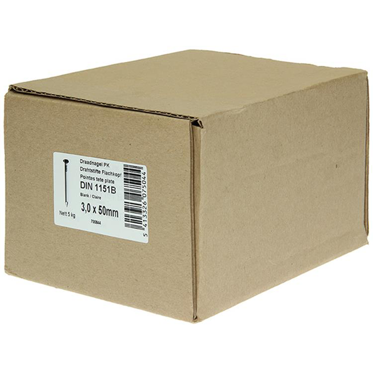 Afbeelding laden in galerijviewer, 1015643 - doos 5 kg. nagels platte kop 3,0x50 mm | 2 stuks
