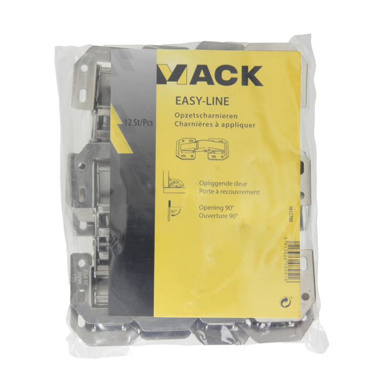 Load image into Gallery viewer, Mack 1013705 - 12 opzetveerscharnieren vernikkeld easy-line | 5 stuks
