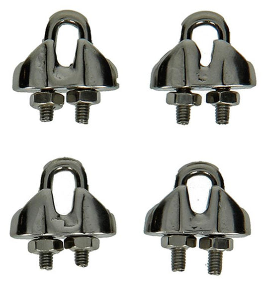 Mack 1008442 - 4 staaldraadklemmen 2mm inox | 10 stuks