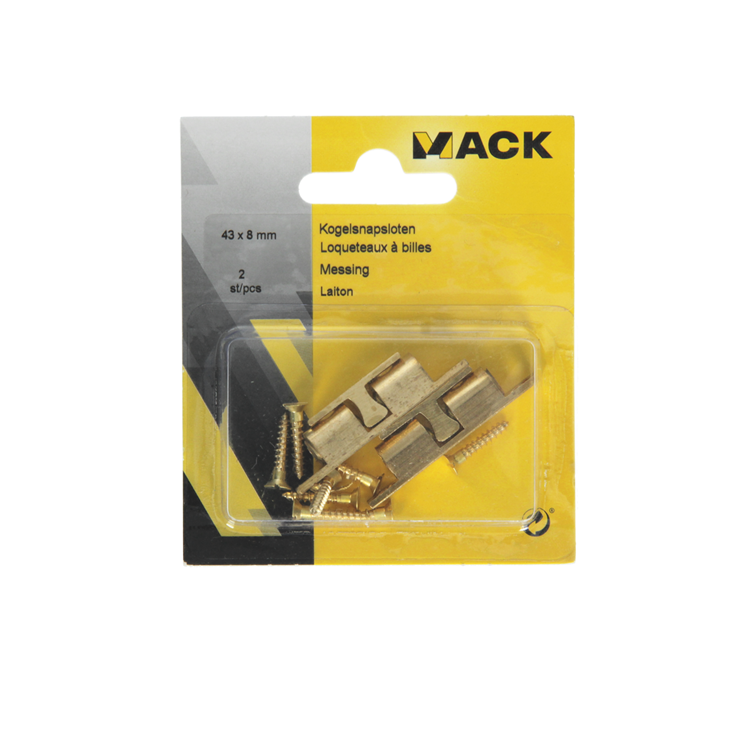 Load image into Gallery viewer, Mack 1013771 - 2 kogelsnapsloten messing h 44 x b 8 mm | 5 stuks
