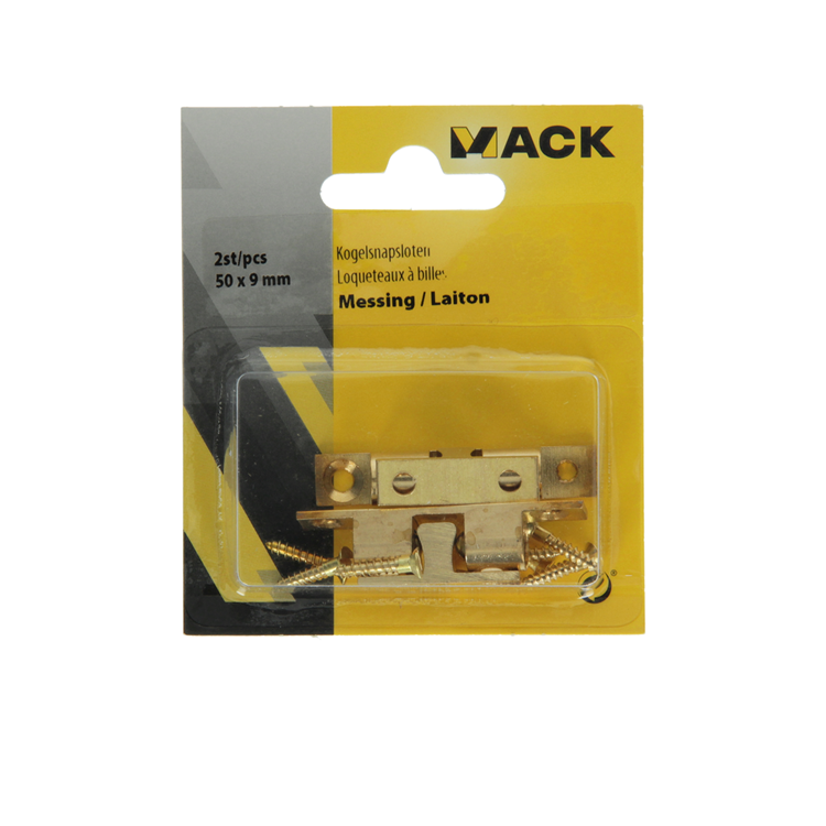 Load image into Gallery viewer, Mack 1013772 - 2 kogelsnapsloten messing h 49 x b 9 mm | 5 stuks
