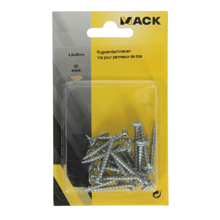 Load image into Gallery viewer, Mack 1013782 - 20 rugwandschroeven ø 4,5 x 35 mm | 10 stuks
