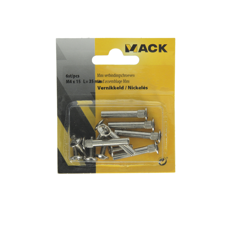 Load image into Gallery viewer, Mack 1013783 - 6 mini verbindingsschroeven vernikkeld ø 5 mm 30-40 mm | 10 stuks
