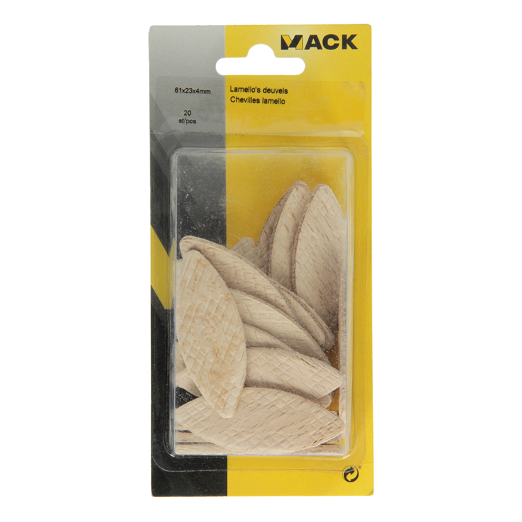 Load image into Gallery viewer, Mack 1013780 - 20 lamello deuvels 61 x 23 x 4 mm | 5 stuks

