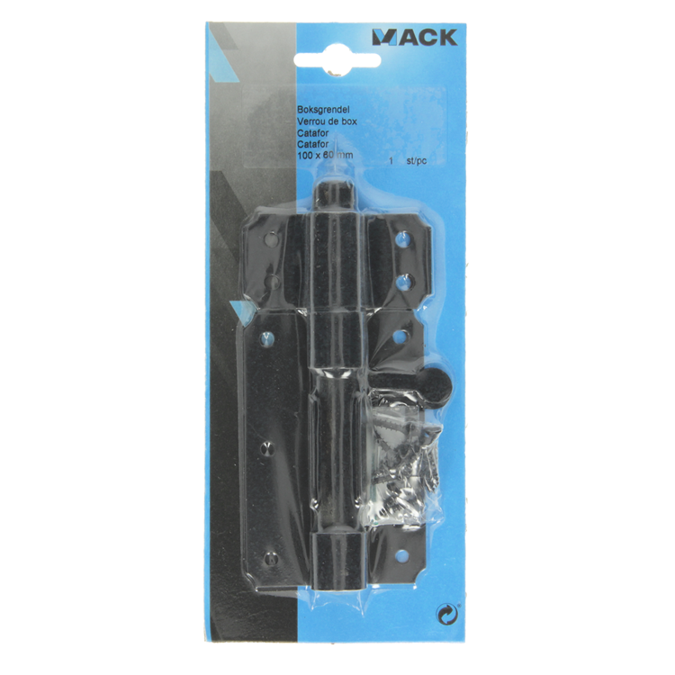 Load image into Gallery viewer, Mack 1013732 - 1 boksgrendel zwart cataf. 100mm | 5 stuks
