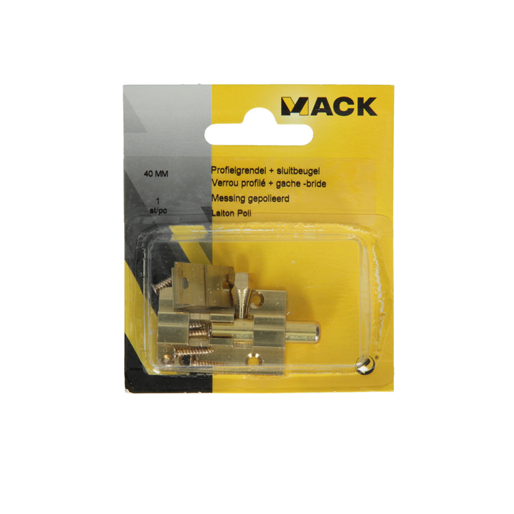 Load image into Gallery viewer, Mack 1013714 - 1 schuifgrendel messing gepolierd a 40 - b 13 mm | 5 stuks
