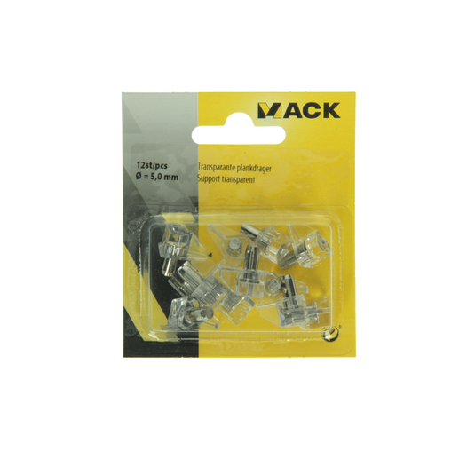 Mack 1014490 - 12 plankdragers transparant ø 5 mm | 5 stuks