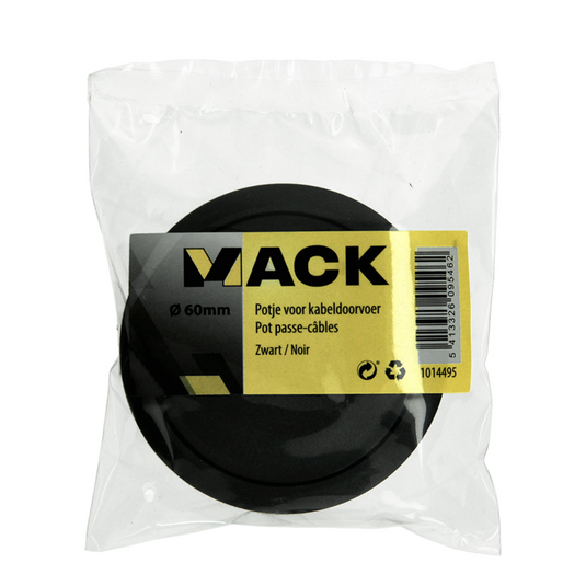 Mack 1014495 - 1 potje voor kabeldoorvoer zwart ø 60 mm | 10 stuks