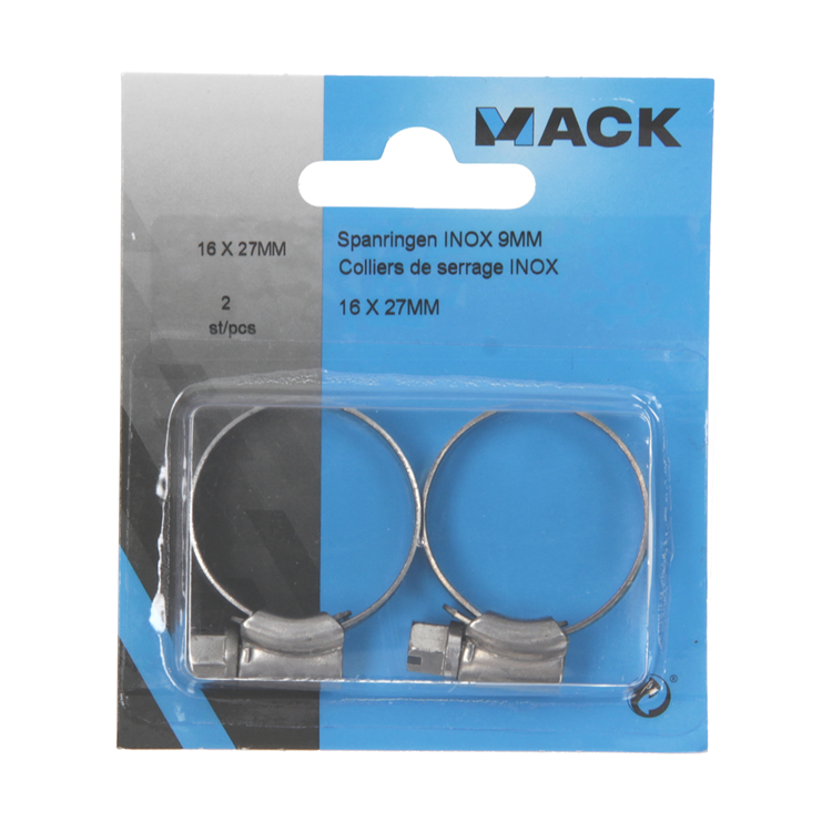 Load image into Gallery viewer, Mack 1011662 - slangklem inox 16-27mm 2st | 12 stuks
