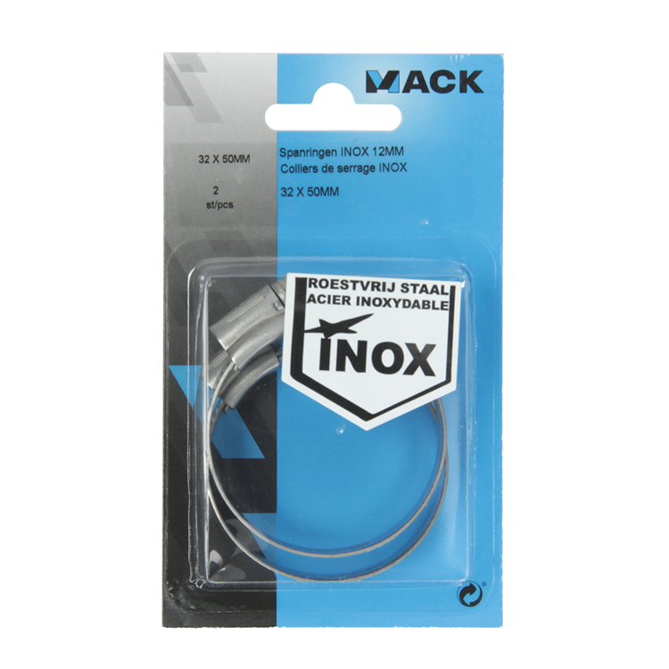 Load image into Gallery viewer, Mack 1011665 - slangklem inox 32-50mm 2st | 12 stuks

