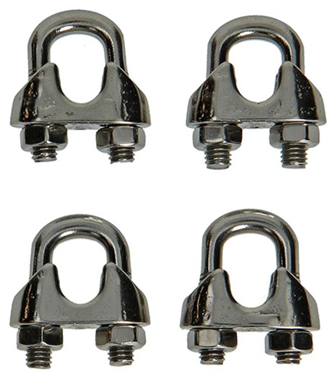 Afbeelding laden in galerijviewer, Mack 1008445 - 4 staaldraadklemmen 6mm inox | 10 stuks
