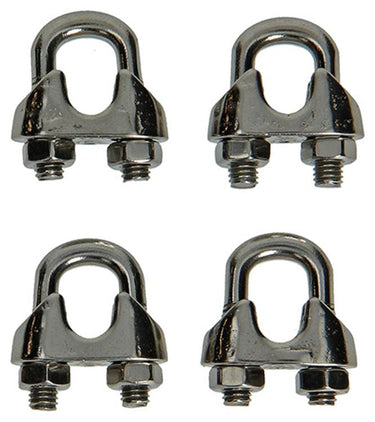 Mack 1008445 - 4 staaldraadklemmen 6mm inox | 10 stuks