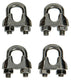 Mack 1008445 - 4 staaldraadklemmen 6mm inox | 10 stuks
