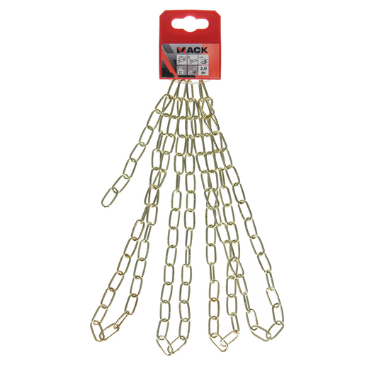 Mack 1015128 - sierketting vermessingd ø 2mm l 16mm 2m | 5 stuks