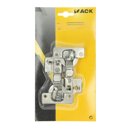 Mack 1013908 - 2 aut.klikscharnieren 9mm + kruispl. | 5 stuks