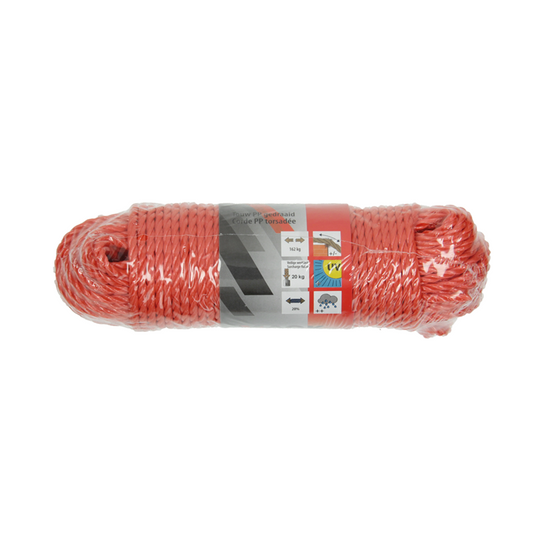 Mack 1013963 - pp gedraaid oranje streng 4mm 30m | 5 stuks