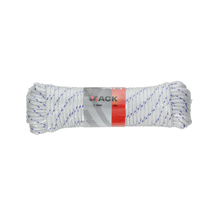 Load image into Gallery viewer, Mack 1013976 - pp gevlochten wit blauw streng6mm 20m | 5 stuks
