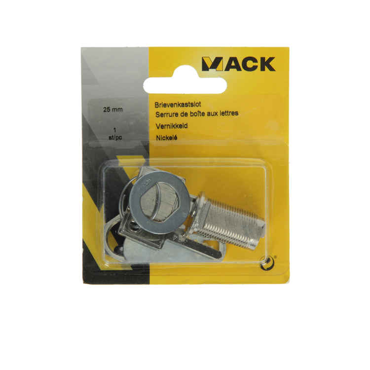 Load image into Gallery viewer, Mack 1014021 - brievenkastslot vernikkeld 25 mm | 5 stuks
