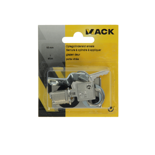 Mack 1014023 - oplegcilinderslot glazen deur 16 mm | 5 stuks