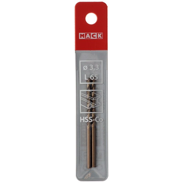 Load image into Gallery viewer, Mack 1018197 - metaalboor hss co5% din 338 ø 3,3 x 65 mm 2st | 5 stuks
