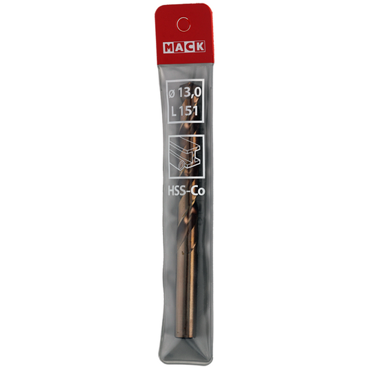 Mack 1018207 - metaalboor hss co5% din 338 ø 13,0 x 151 mm | 3 stuks