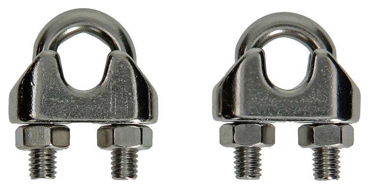 Load image into Gallery viewer, Mack 1008450 - 2 staaldraadklemmen 6-8mm inox | 10 stuks
