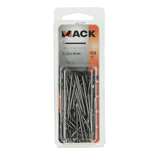 Mack 1017112 - fijne nagel platte kop 85 gr 1,8 x 40 mm | 5 stuks