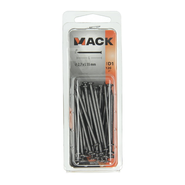 Load image into Gallery viewer, Mack 1017121 - nagel platte kop 120 gr 2,7 x 55 mm | 5 stuks

