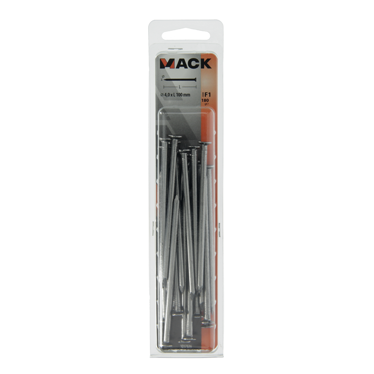 Load image into Gallery viewer, Mack 1017126 - nagel platte kop 180 gr 4,0 x 100 mm | 10 stuks
