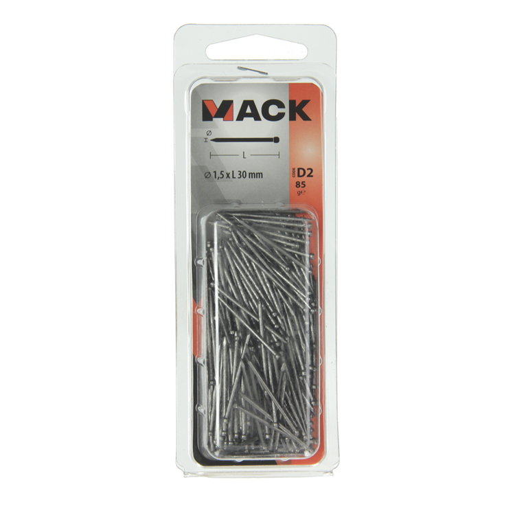 Load image into Gallery viewer, Mack 1017131 - fijne nagel ronde kop 85 gr 1,5 x 30 mm | 5 stuks
