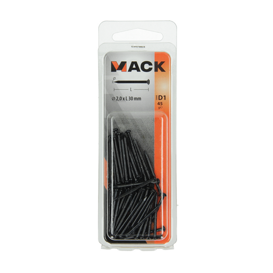 Mack 1017180 - staalnagel bvk staal geblauwd 45 gr 2,0 x 30 mm | 10 stuks